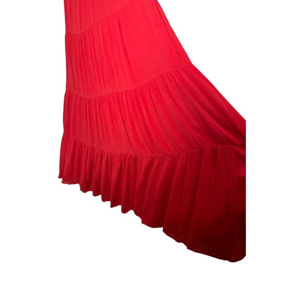Banana Republic Red Maxi Dress Sleeveless - Picture 3 of 9